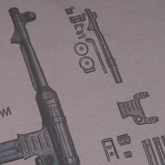Military style T-shirt "MP-40 SUBMACHINE GUN LEGEND"