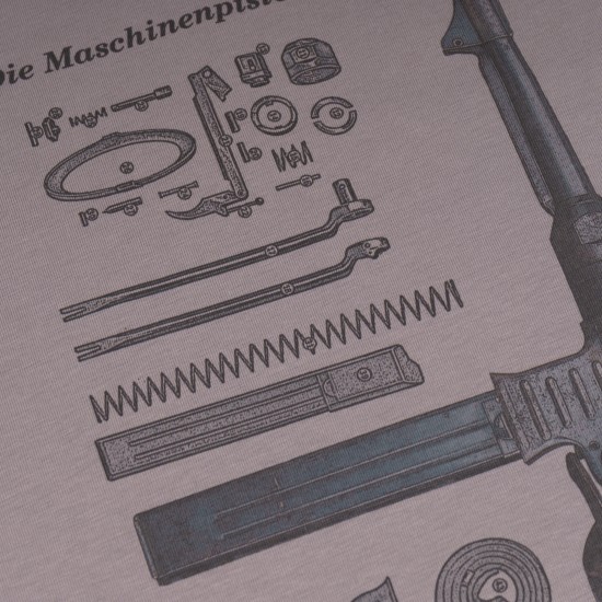 Military style T-shirt "MP-40 SUBMACHINE GUN LEGEND"