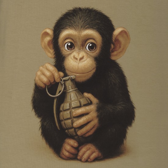 Military style T-shirt "Monkey"