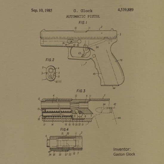 Military style T-shirt "Glock Pistol Legend"
