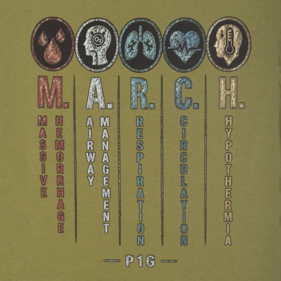 Military style T-shirt "MARCH"
