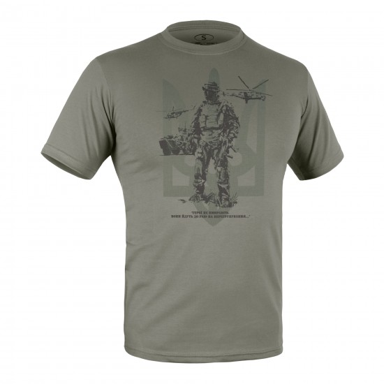 Military style T-shirt "Heroes don't die"
