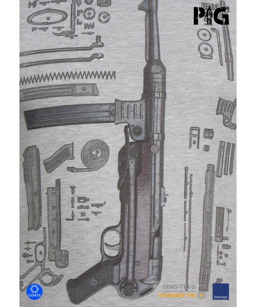 Футболка з малюнком "MP-40 SUBMACHINE GUN LEGEND"
